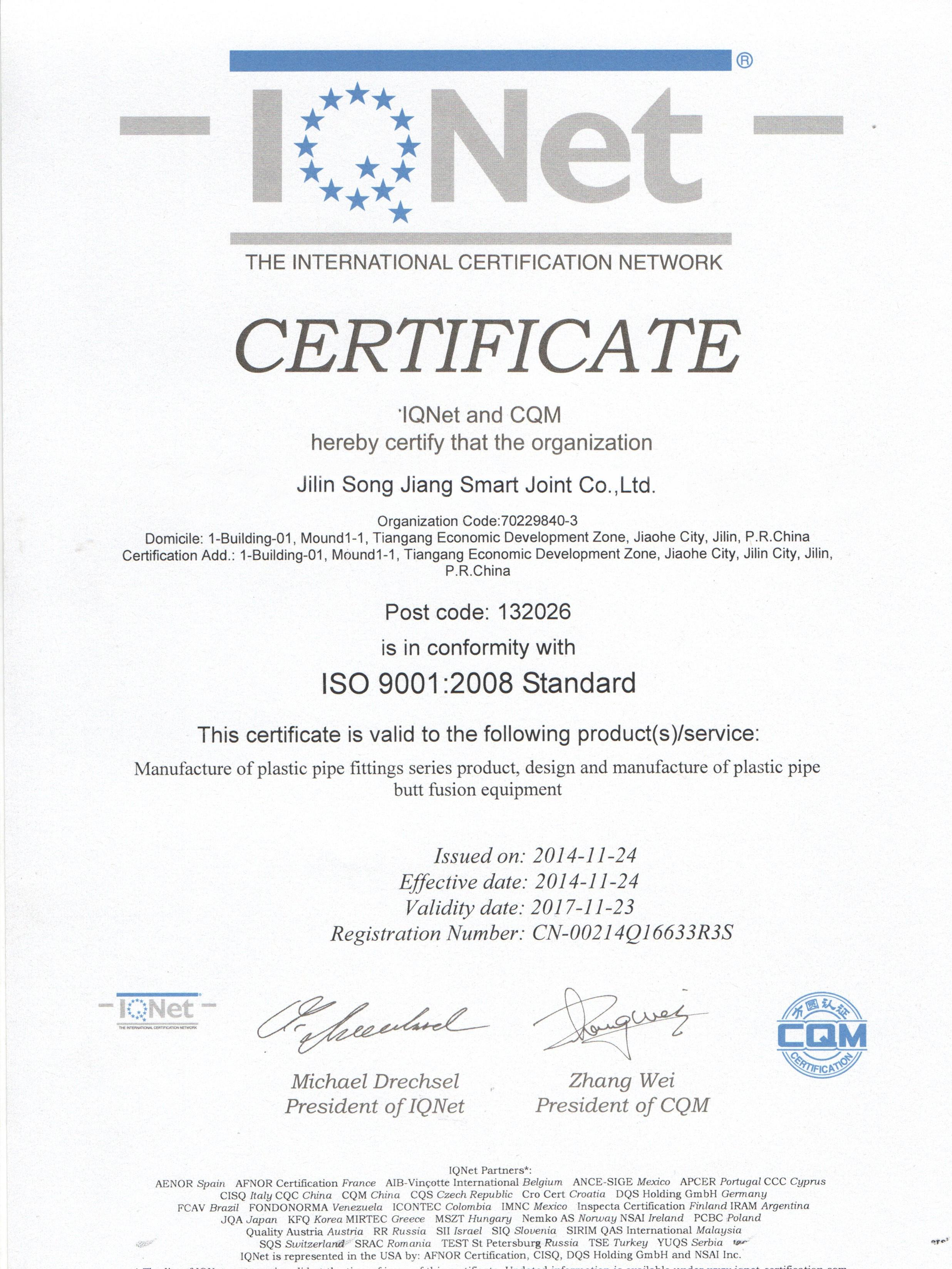 Certification ISO 9001