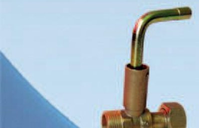 Robinet d'arrêt avant compteur, inviolable, avec clé de manoeuvre